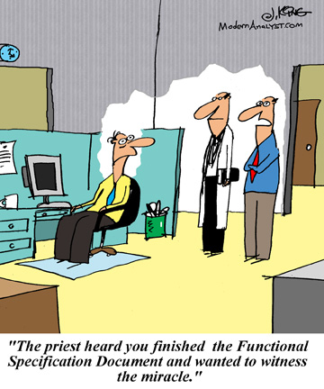Humor - Cartoon: Functional Specification Miracle